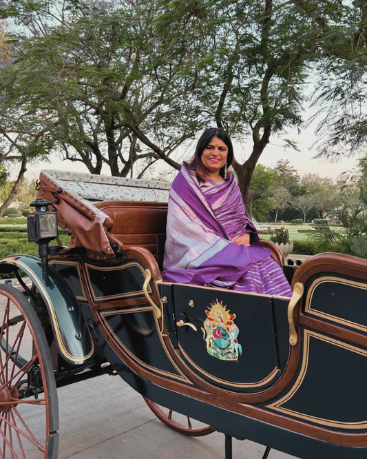 Purple Benarasi Katan Warm Silk Saree