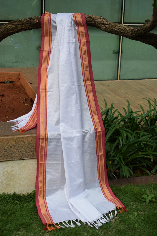 White Khun Dupatta