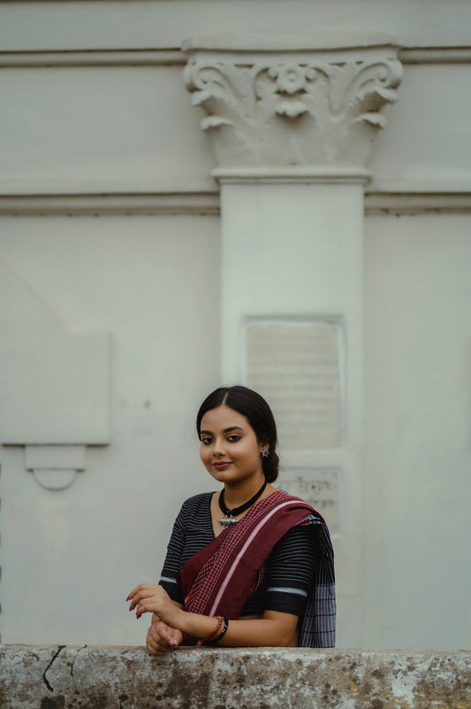 Brown Pattada Anchu Cotton Saree