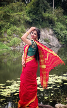 Load image into Gallery viewer, Red Linen Saree
