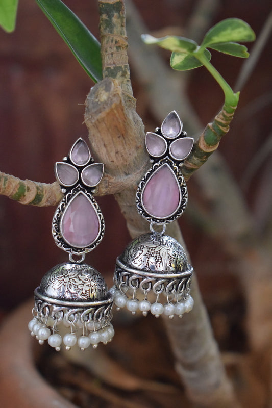 Baby Pink Stone Jhumka