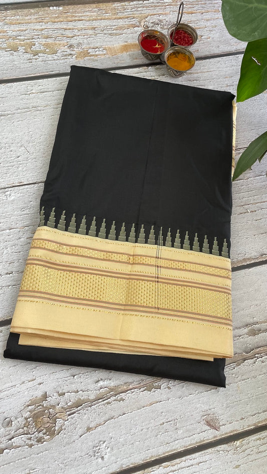 Black Ilkal Silk Saree