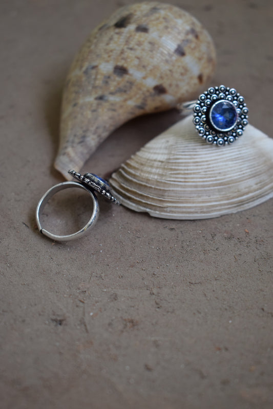 Blue Toe Stone Ring