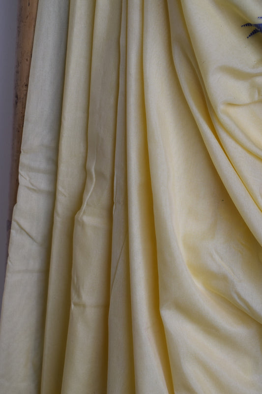 Cream Ilkal Blended Silk Saree