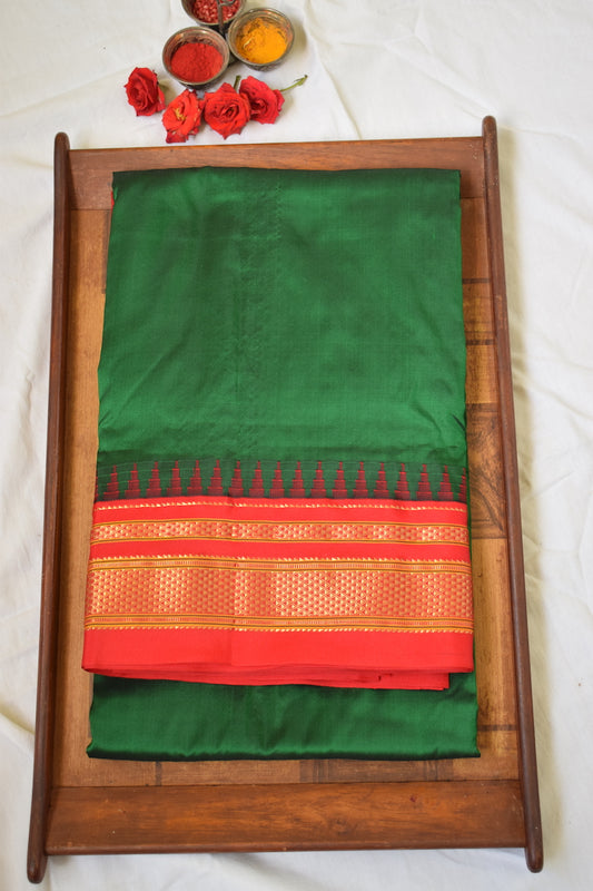 Green Ilkal Silk Saree