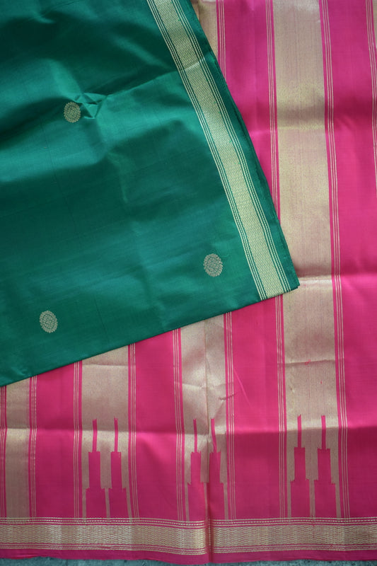 Green Kanjeevaram Butta Silk Saree