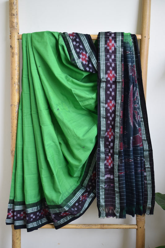 Green Sambhalpuri Cotton Saree