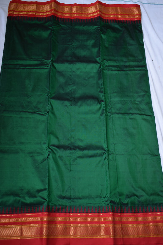 Green Ilkal Silk Saree