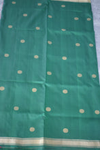 Load image into Gallery viewer, Green Kanjeevaram Butta Silk Saree
