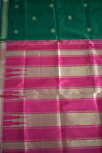 Load image into Gallery viewer, Green Kanjeevaram Butta Silk Saree
