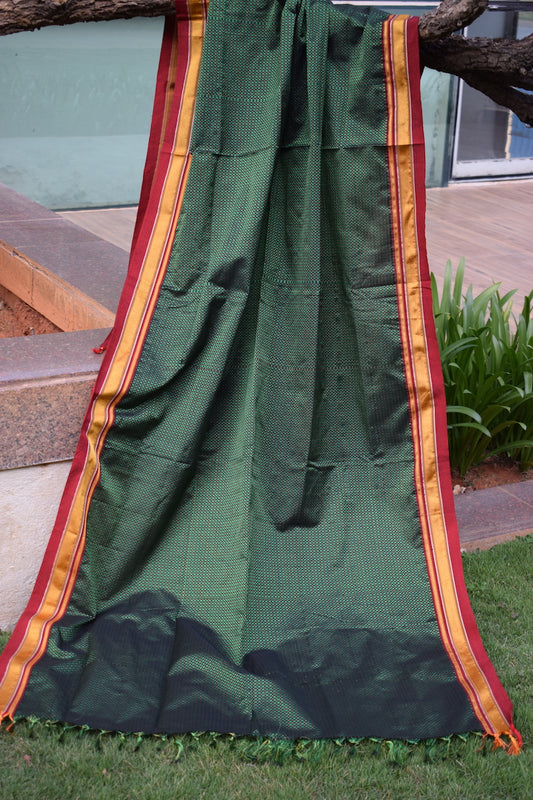 Green Dots Khun Dupatta