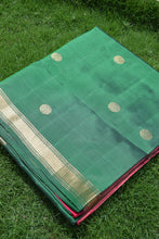 Load image into Gallery viewer, Green Kanjeevaram Butta Silk Saree
