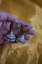 Load image into Gallery viewer, Oxidised Necklace with Jhumka Set
