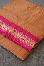 Load image into Gallery viewer, Mustard Kanjeevaram Stripes Silk Saree
