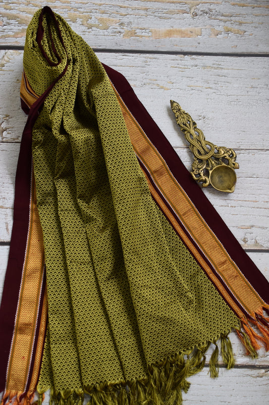 Olive Green Khun Dupatta