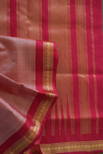 Load image into Gallery viewer, Onion Pink Kanjeevaram Stripes Silk Saree
