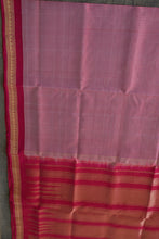 Load image into Gallery viewer, Onion Pink Kanjeevaram Stripes Silk Saree
