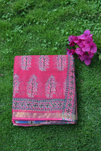 Load image into Gallery viewer, Pink Ajrakh Kota Doriya Saree
