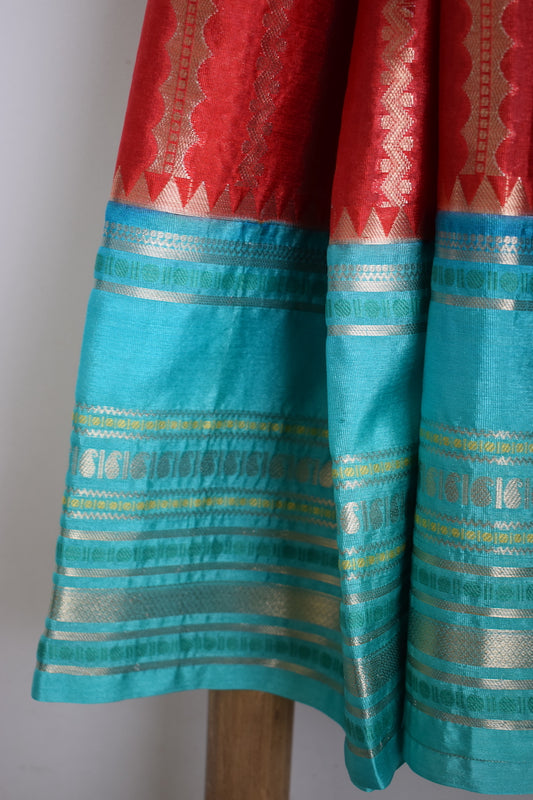 Red Benarasi Katan Warm Silk Saree