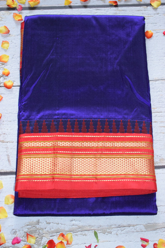 Royal Blue Ilkal Silk Saree