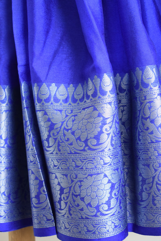 Royal Blue Benarasi Katan Warm Silk Saree