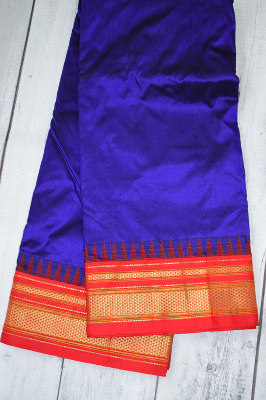 Royal Blue Ilkal Silk Saree