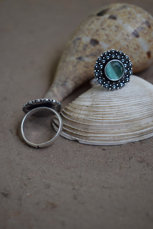 Sea Foam Toe Stone Ring