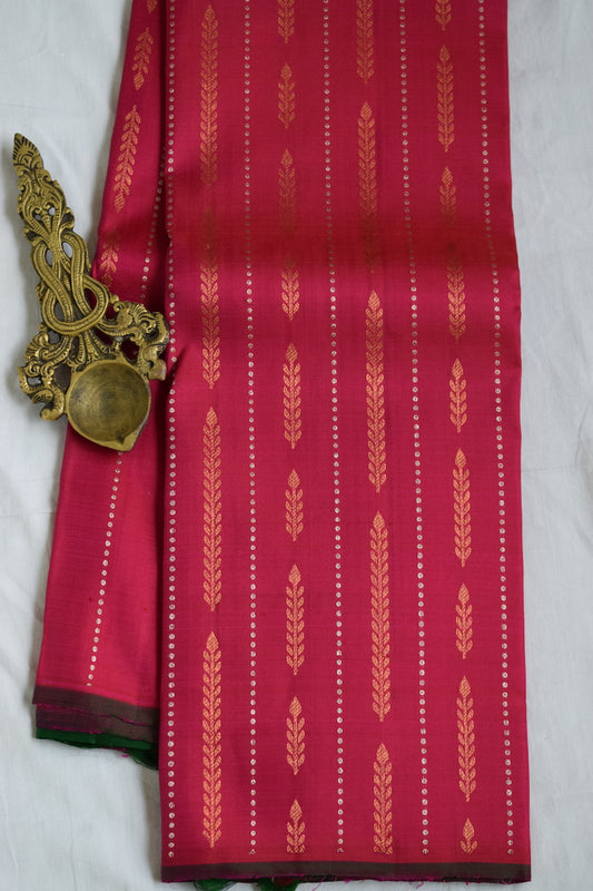 Shot Pink Kanjeevaram Silk Saree