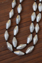 Load image into Gallery viewer, Double Line Silver Dholki Necklace
