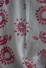 Load image into Gallery viewer, White Printed Linen Cotton Saree
