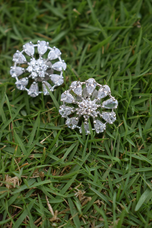 White American Diamond Studs