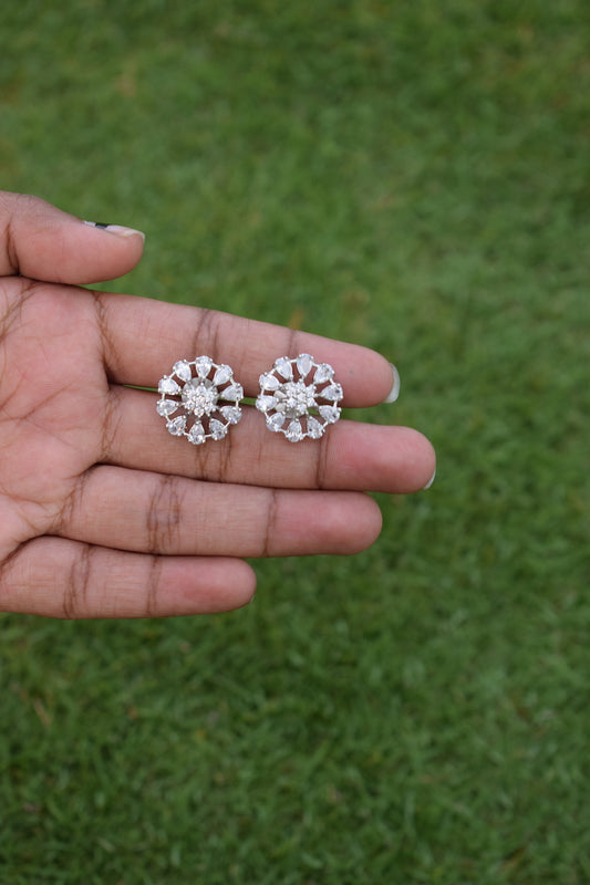 White American Diamond Studs