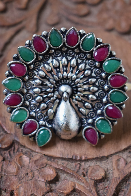 Peacock Finger Ring