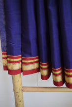 Load image into Gallery viewer, Navy Blue Cotton Silk Ilkal Saree
